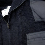 KEMPTON Woolly Pully フロントジップセーター [ブラック]