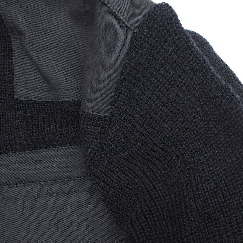 KEMPTON Woolly Pully フロントジップセーター [ブラック]