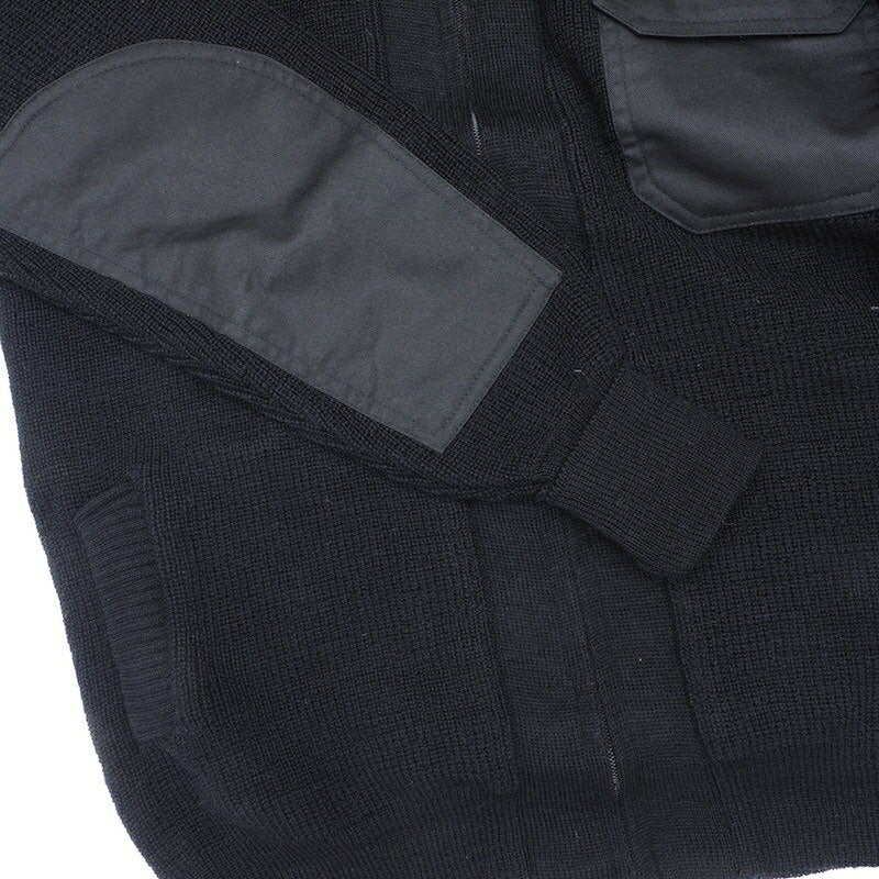 KEMPTON Woolly Pully フロントジップセーター [ブラック]