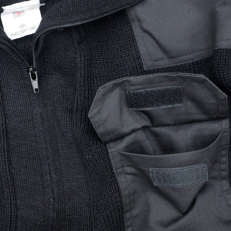 KEMPTON Woolly Pully Front Zip Sweater [Black]