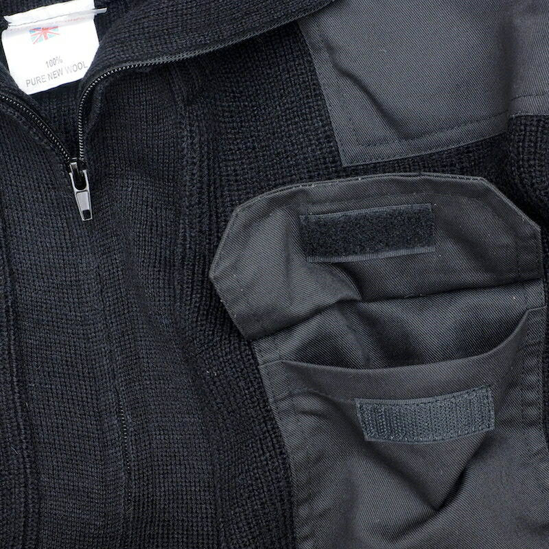 KEMPTON Woolly Pully フロントジップセーター [ブラック]