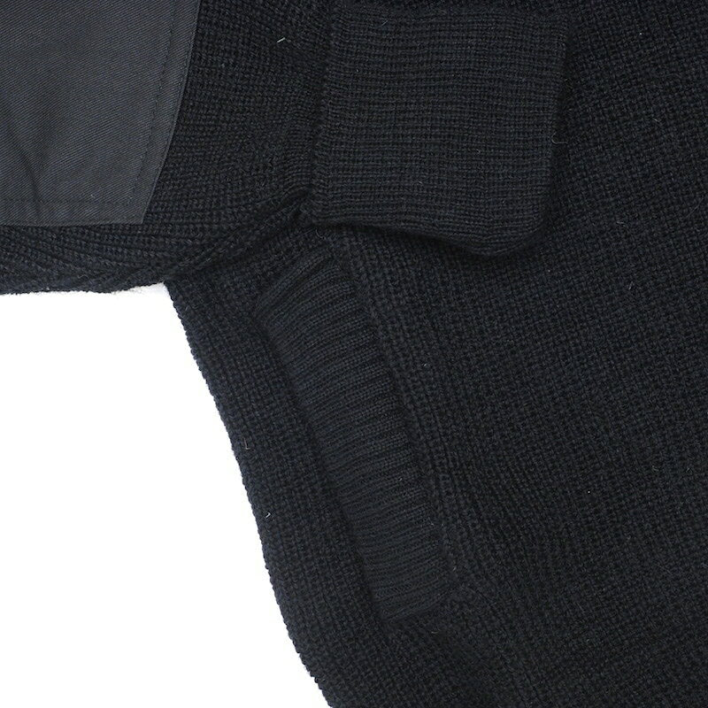 KEMPTON Woolly Pully フロントジップセーター [ブラック]