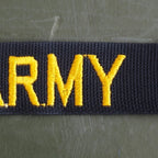 Military Patch US ARMY Tape [Black] [Letter Pack Plus Compatible] [Letter Pack Light Compatible]