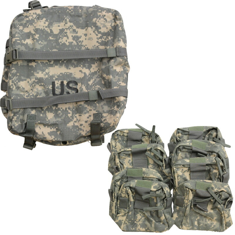 US(米軍放出品)MOLLE II Medical Set Universal Camo [ACU][メディカルバッグ&メディカルポーチ8点セット]