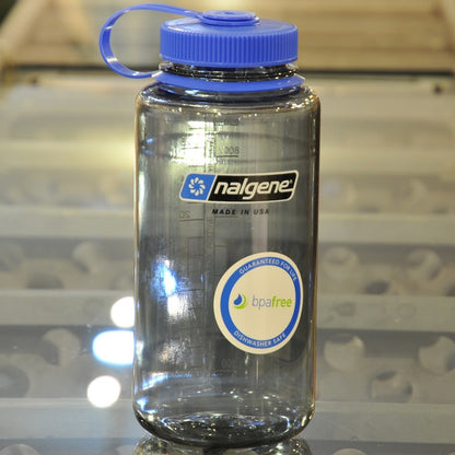 Nalgene Wide Mouth 1.0L Tritan Renew [1 liter wide mouth bottle] [blue cap]