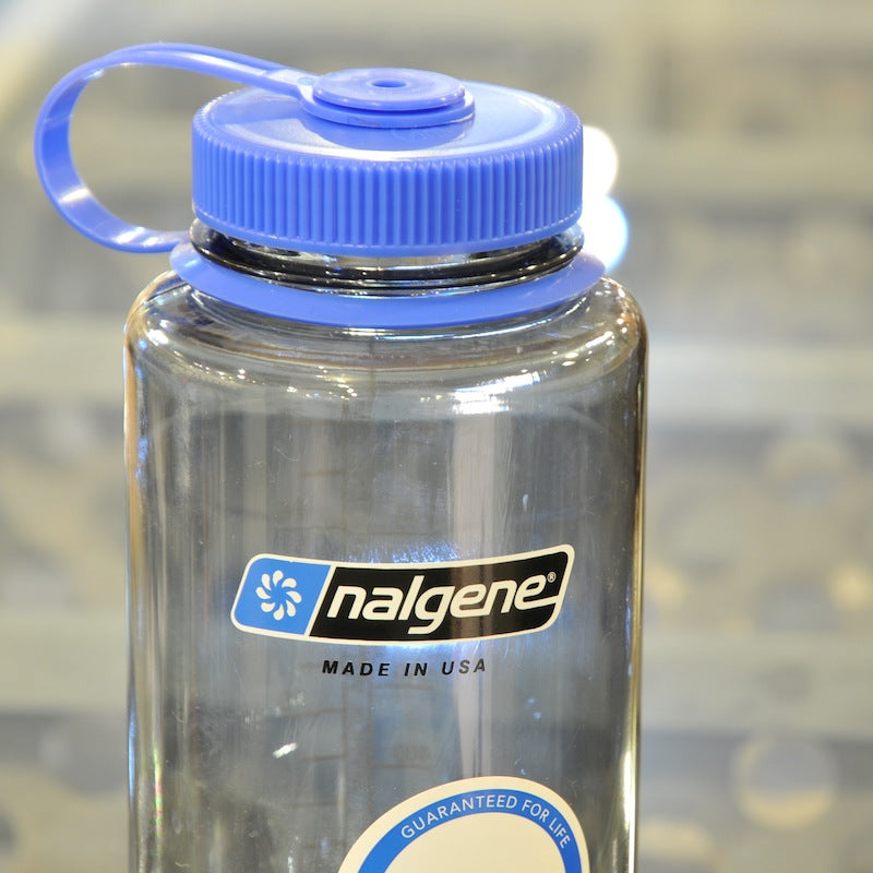 Nalgene Wide Mouth 1.0L Tritan Renew [1 liter wide mouth bottle] [blue cap]