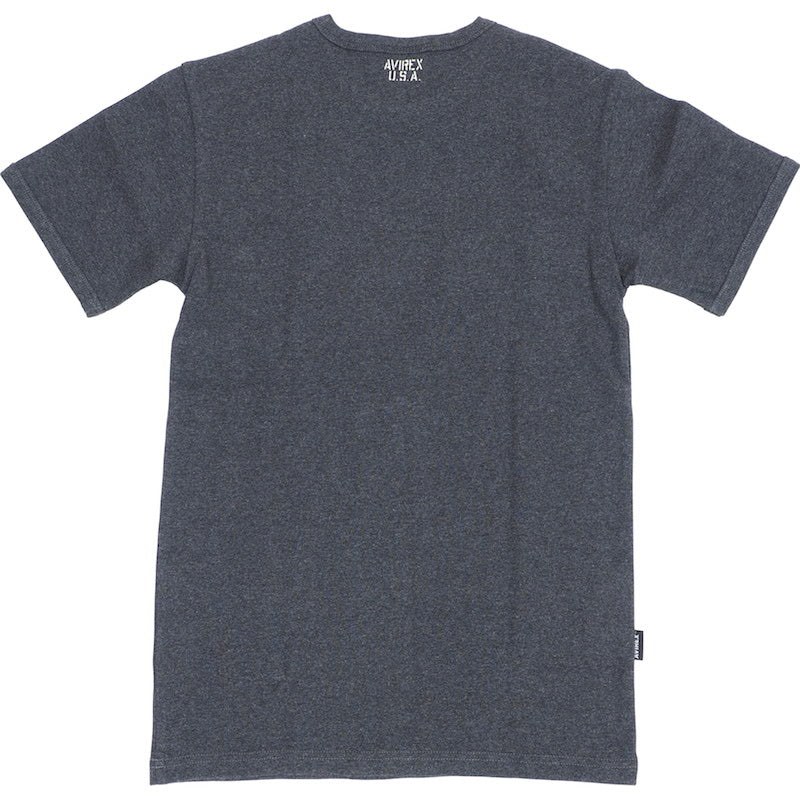 AVIREX（アヴィレックス）RIB S/S クルーネック Tシャツ [4色]【レターパックプラス対応】