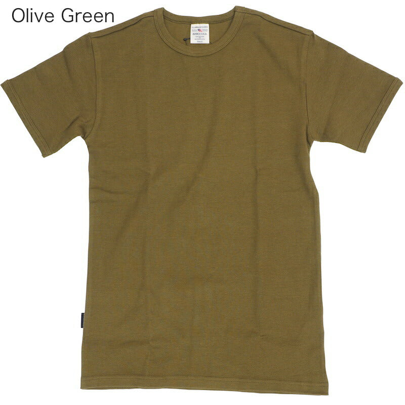 AVIREX（アヴィレックス）RIB S/S クルーネック Tシャツ [4色]【レターパックプラス対応】