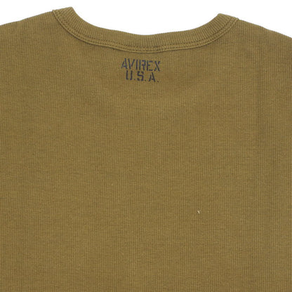 AVIREX RIB S/S Crew Neck T-shirt [4 colors] [Letter Pack Plus compatible]