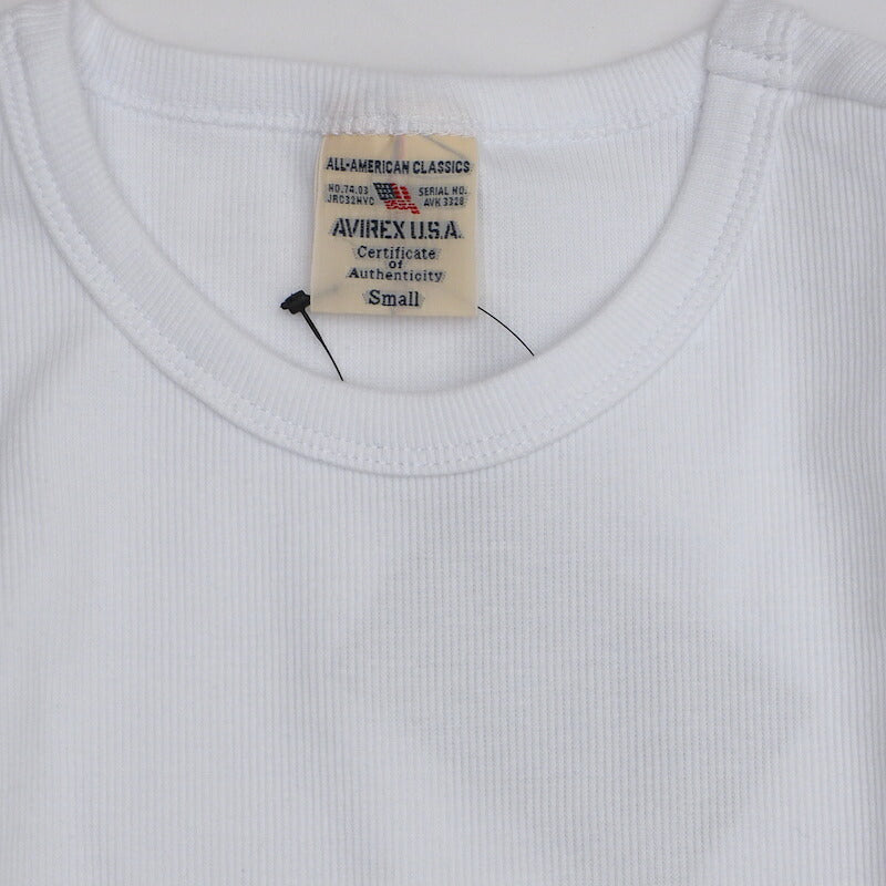 AVIREX（アヴィレックス）RIB S/S クルーネック Tシャツ [4色]【レターパックプラス対応】