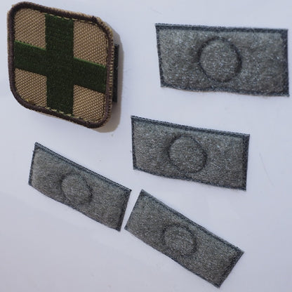 Military Patch Fighter Design Magnetic Patch Adapter [5 Set] [Letter Pack Plus Compatible] [Letter Pack Light Compatible]