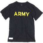 US（米軍放出品）U.S.ARMY ブラック トレーニングTシャツ 半袖【レターパックプラス対応】
