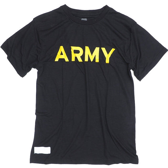 US（米軍放出品）U.S.ARMY ブラック トレーニングTシャツ 半袖【レターパックプラス対応】