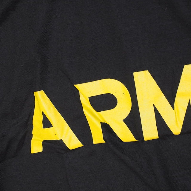 US（米軍放出品）U.S.ARMY ブラック トレーニングTシャツ 半袖【レターパックプラス対応】