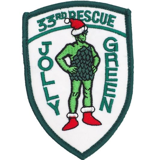 Military Patch 33rd Jolly Green Shield [with hook] [Santa Claus] [Compatible with Letter Pack Plus] [Compatible with Letter Pack Light]