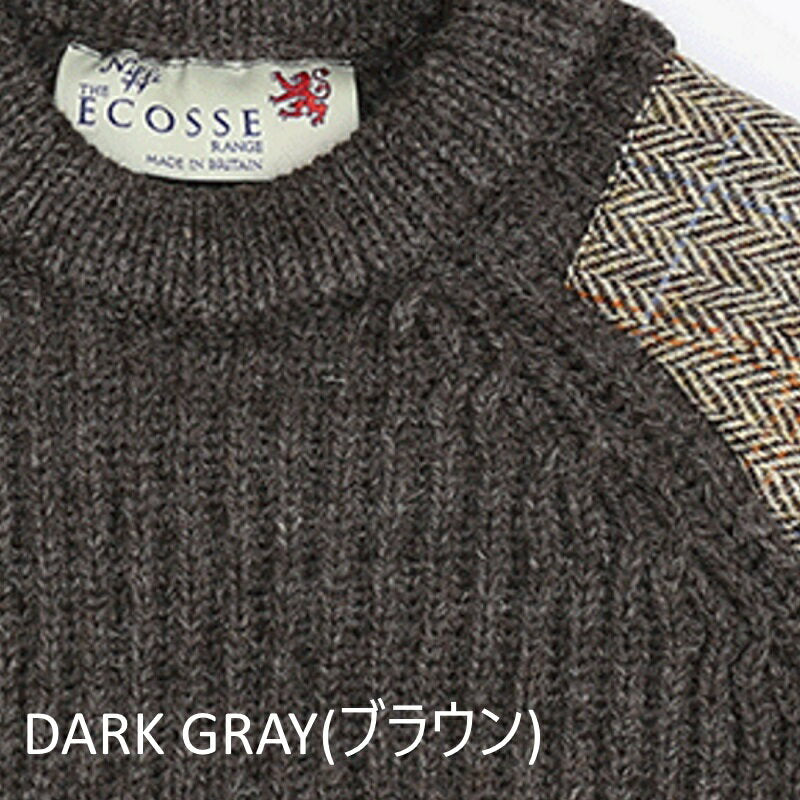 KEMPTON（ケンプトン）NIFFI SERIES HARRIS TWEED HUNTING SWEATER [DARK GRAY][DERBY TWEED][CHARCOAL GRAY]