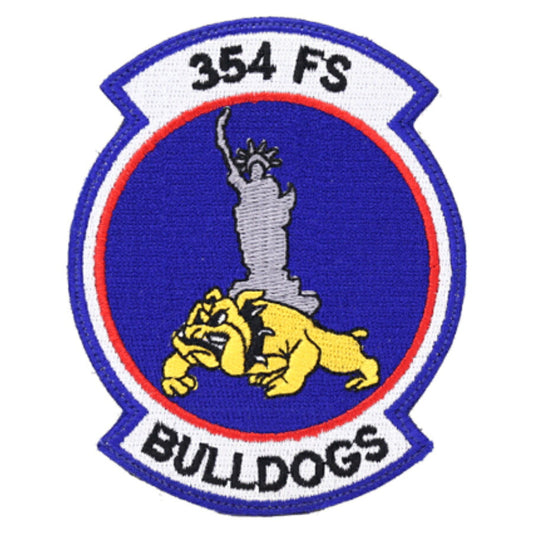 Military Patch 354FS BULLDOGS [With hook] [Compatible with Letter Pack Plus] [Compatible with Letter Pack Light]