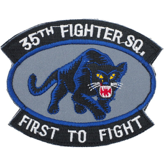 Military Patch 35TH FIGHTER SQ FIRST TO FIGHT [With hook] [Letter Pack Plus compatible] [Letter Pack Light compatible]