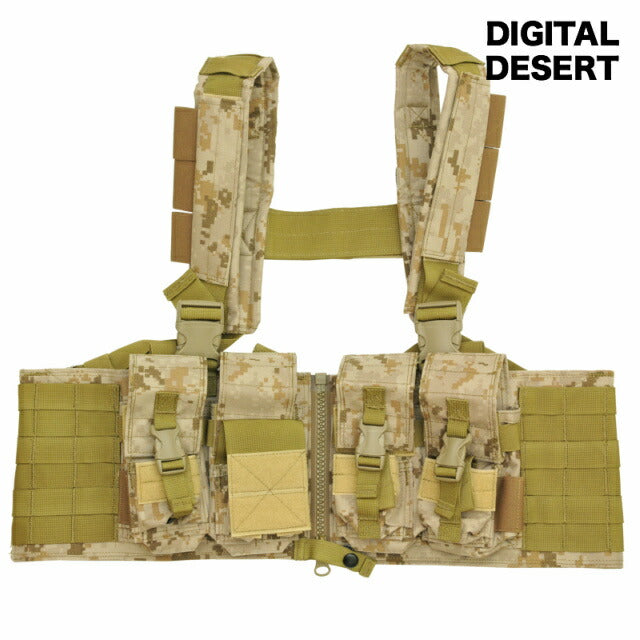 J-TECH（ジェイテック）チェストリグ Type-2 Split Front Zip CS [5色][Black、Coyote  Brown、Digital Desert、Foliage Green、OD]