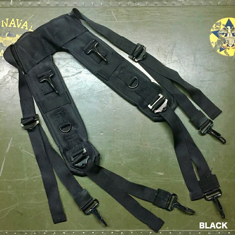 MILITARY H-type suspenders [Black, OD]