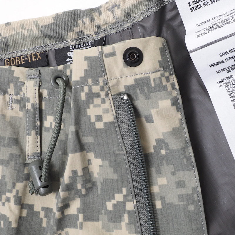 US (actual US military) GEN3 Level6 BOTTOM EXTREME COLD WET WEATHER TROUSERS ECWCS waterproof pants [Cordura nylon reinforcement] [ACU] [New]
