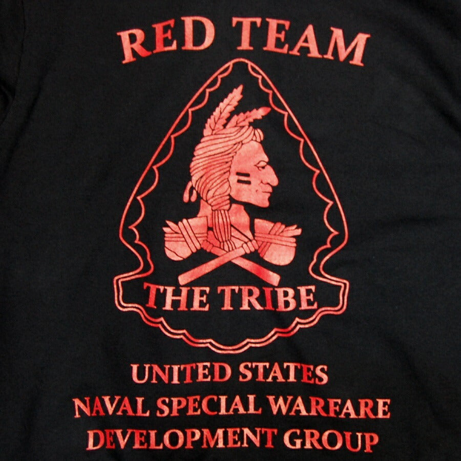 【クリアランスSALE】Military Style（ミリタリースタイル）フードジップパーカー THE TRIBE RED TEAM 10オンス