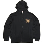 【クリアランスSALE】Military Style（ミリタリースタイル）フードジップパーカー GOLD TEAM 10オンス