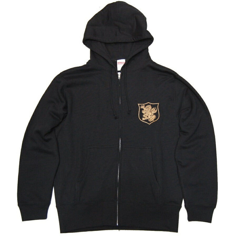【クリアランスSALE】Military Style（ミリタリースタイル）フードジップパーカー GOLD TEAM 10オンス