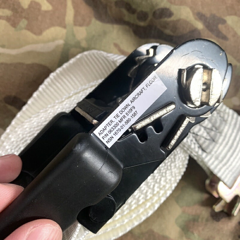 US（米軍放出品）Aircraft Floor Tie Down Adapter Strap【レターパックプラス対応】【レターパックライト対応】