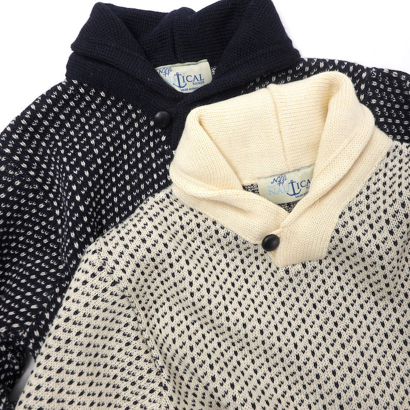 KEMPTON（ケンプトン）NIFFI SERIES ノルウェー海軍 ショールカラー デッキセーター [NAVY][BEIGE]