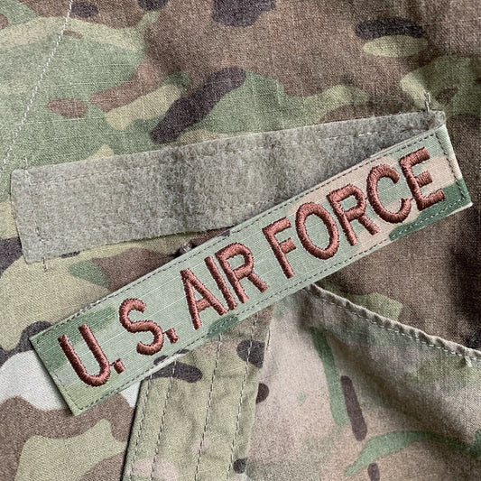 Military Patch（ミリタリーパッチ）U.S.AIR FORCE テープ OCP スパイスブラウン [フック付き]【レターパックプラス対応】【レターパックライト対応】