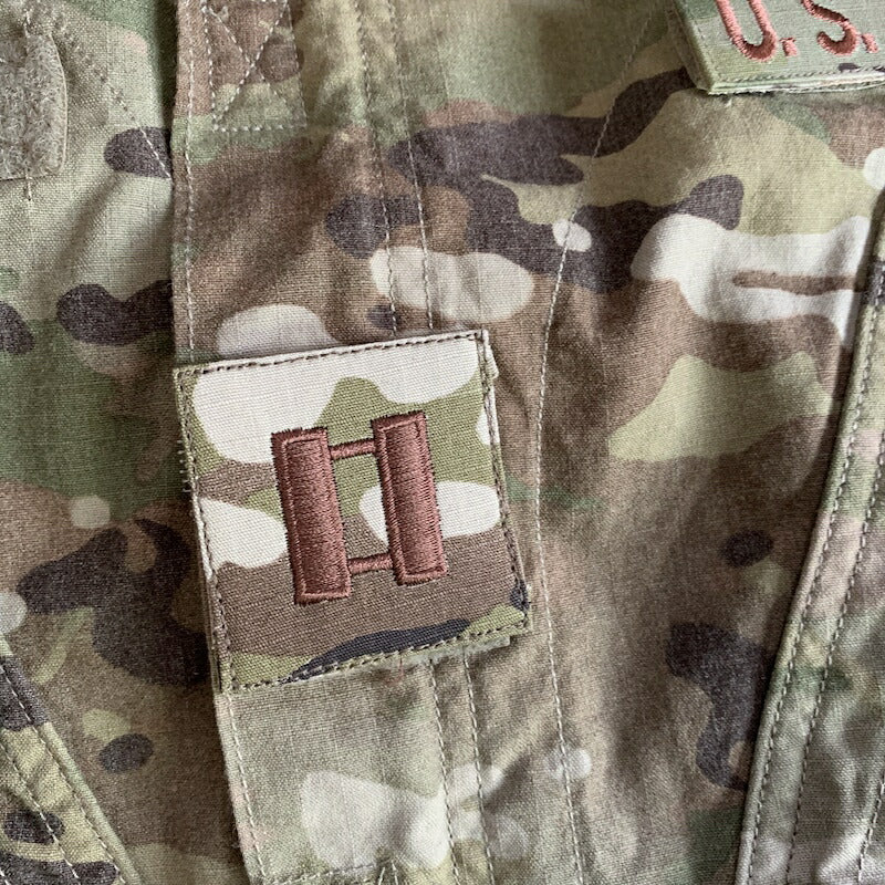 Military Patch（ミリタリーパッチ）空軍 階級章 OCP スパイスブラウン [フック付き]【レターパックプラス対応】【レターパックライト対応】