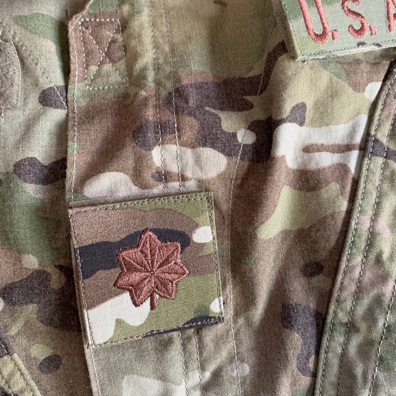 Military Patch（ミリタリーパッチ）空軍 階級章 OCP スパイスブラウン [フック付き]【レターパックプラス対応】【レターパックライト対応】