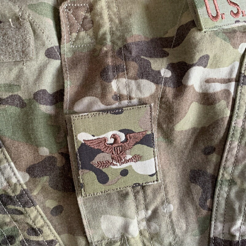 Military Patch（ミリタリーパッチ）空軍 階級章 OCP スパイスブラウン [フック付き]【レターパックプラス対応】【レターパックライト対応】