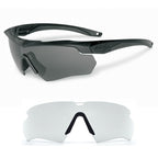 ESS CROSSBOW 2LS Black Crossbow 2 Lens System [Clear + Smoke Gray Lens Set] [FlowCoat Strong Anti-Fog] [Product No. 740-0390]