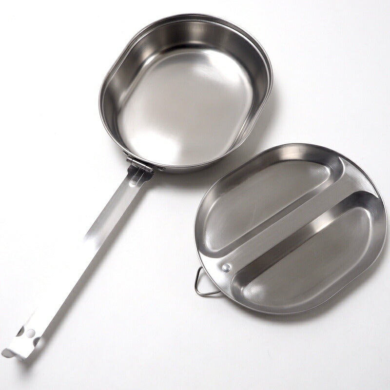 ROTHCO GI Style Stainless Steel Mess Kit [Frying Pan/Tray]