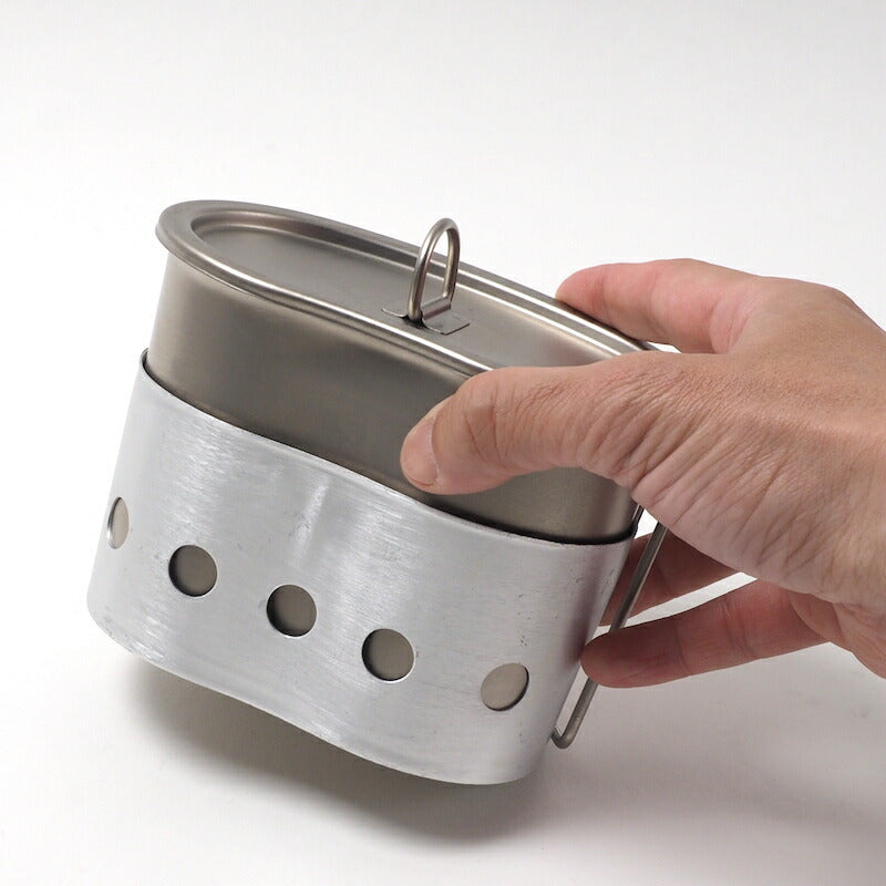 MILITARY GI Style Stainless Steel Canteen Cup 3 Piece Set [Cup, Stand, Lid Set] [For 1QT]