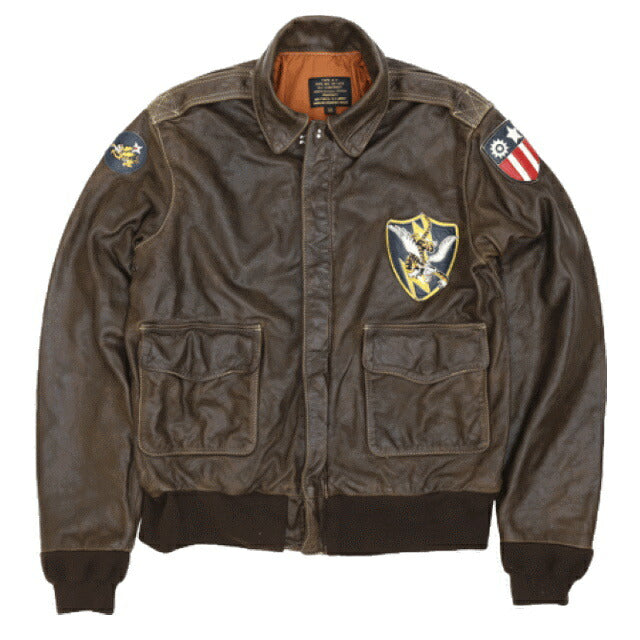 Flying Tigers Leather Patch Jacket