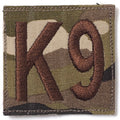 Military Patch（ミリタリーパッチ）USAF K-9 スクエアパッチ 四角形 スパイスブラウン OCP [フック付き]【レターパックプラス対応】【レターパックライト対応】