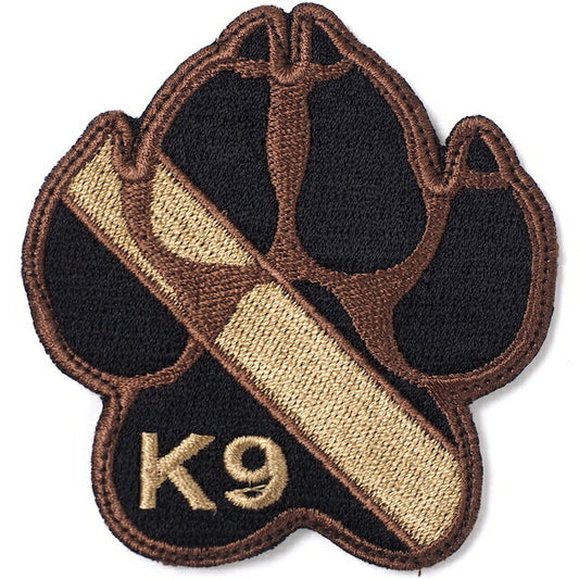 Military Patch K-9 Footprint Spice Brown OCP [with hook] [Letter Pack Plus compatible] [Letter Pack Light compatible]