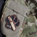 Military Patch（ミリタリーパッチ）K-9 フットプリント スパイスブラウン OCP [フック付き]【レターパックプラス対応】【レターパックライト対応】