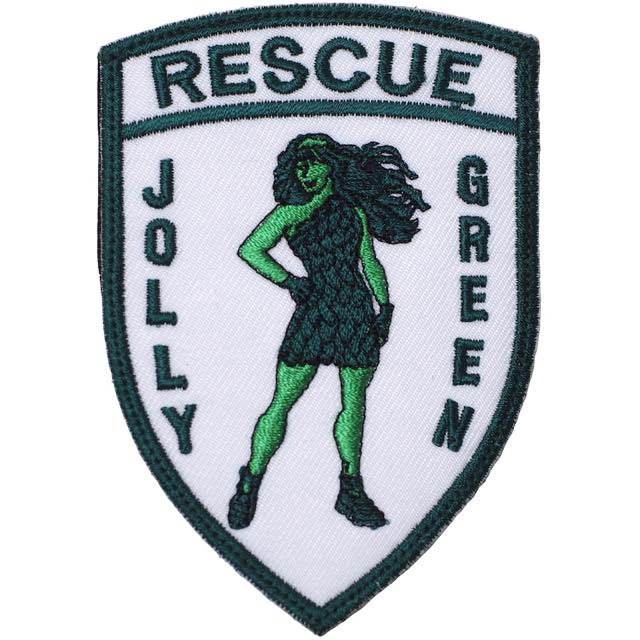 Military Patch（ミリタリーパッチ）33RD JOLLY GREEN レディ シールド型 [フック付き]【レターパックプラス対応】【レターパックライト対応】