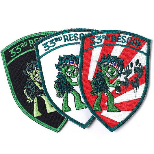 Military Patch 33RD JOLLY GREEN Kids Shield Type [3 Types] [With Hook] [Compatible with Letter Pack Plus] [Compatible with Letter Pack Light]
