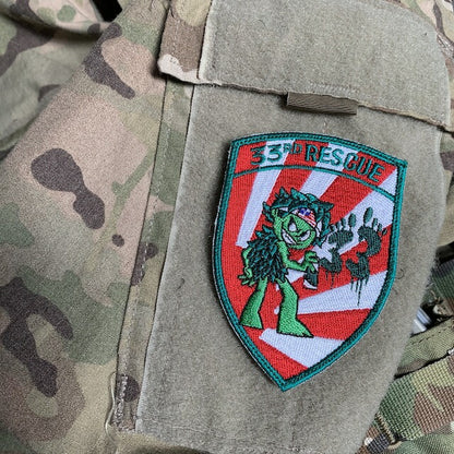 Military Patch（ミリタリーパッチ）33RD JOLLY GREEN キッズ シールド型 [3種] [フック付き]【レターパックプラス対応】【レターパックライト対応】