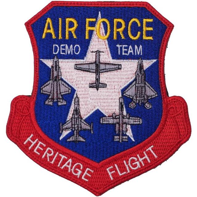 Military Patch（ミリタリーパッチ）AIR FORCE DEMO TAEM HERITAGE FLIGHT [フック付き]【レターパックプラス対応】【レターパックライト対応】