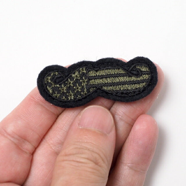 Military Patch（ミリタリーパッチ）米国旗 ヒゲ ミニ パッチ [2種] [フック付き]【レターパックプラス対応】【レターパックライト対応】