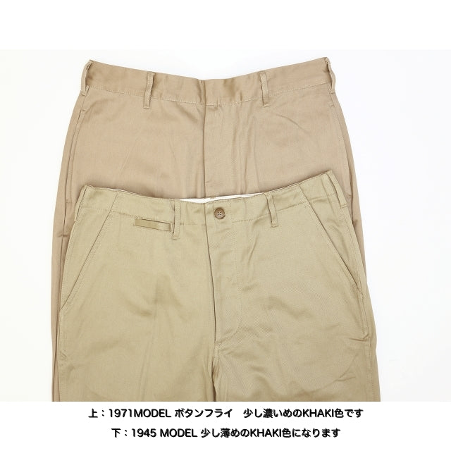 SESSLER Chino Khaki Pants Button Fly 1945 Model Vintage Reprint [Nakata Shoten]