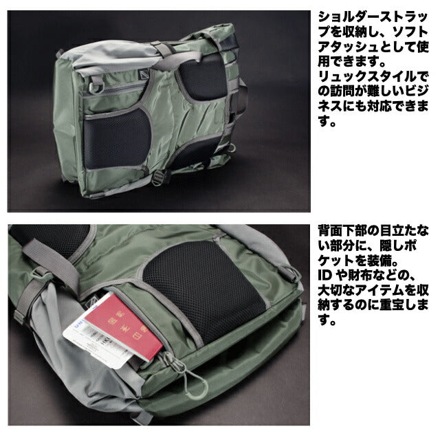 J-TECH（ジェイテック）Roll Top Square Bag ロールトップ スクウェアバッグ [2色]【中田商店】