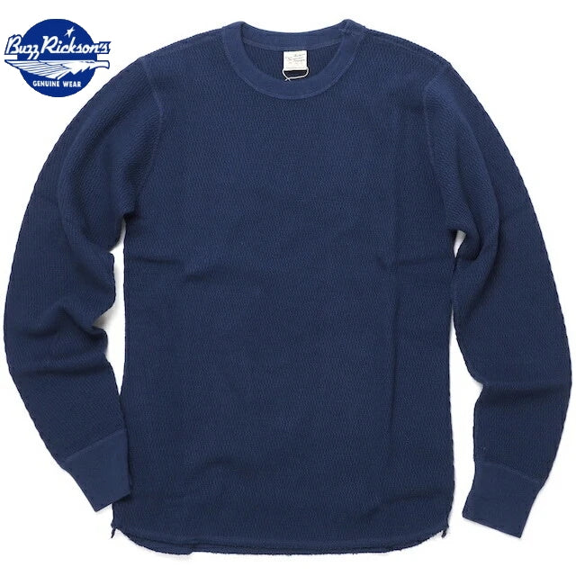 BUZZ RICKSON'S （バズリクソン）Thermal Shirt Long Sleeve Navy サーマル ロングスリーブ シャツ ネイビー [BR63755]