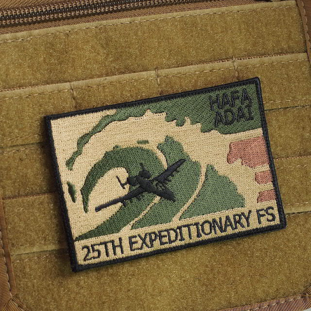 Military Patch（ミリタリーパッチ）25TH EXPEDITIONARY FS [HAFA ADAI] [フック付き]【レターパックプラス対応】【レターパックライト対応】